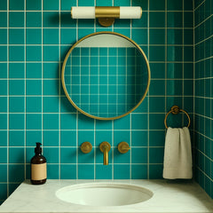 4x4 Ocean Blue Ceramic Tile-Box of 10 pcs