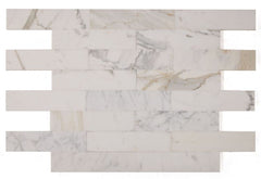 3x12 Calacatta Gold Italian Marble Subway Tile Honed (Matte)