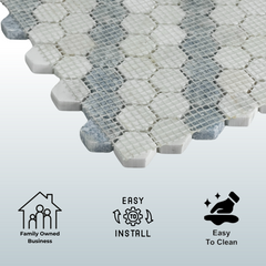 Suzi Marble Hexagon Tile-1 piece