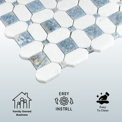 Azra Polished Marble Mosaic HTC 1 piece