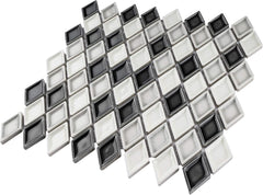 Handmade-Style Gray Diamond Porcelain Wall Tile – For Backsplash & Accent Walls