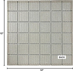 12x12 Matte Grey Unglazed Porcelain Square Tile – Italian Inspired Modern Floor-Wall Mosaic