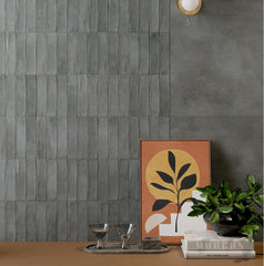 Tenedos Matte Antracite Porcelain Subway Tile – 2"x8" Wall and Floor, Backsplash for Kitchen, Bathroom, Shower, Fireplace Accent - Great for Restaurant Hotel Cafe Spa