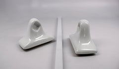 24 Inch White Ceramic Wall-Mounted Towel Bar – Recessed Installation Required