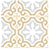 Celeste Square 8x8 Gray White Tan Compact Porcelain Floor Tile for Kitchen Wall, Bathroom Shower, Laundry Room, Accent Wall