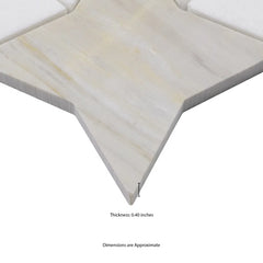 Athena Gold Estrella 10" X 10" Polished Marble Mosaic Floor And Wall Tile by MSI