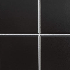 BT-PM14 4" x 4" Square Black Porcelain (Matt Finish) Floor & Wall Tile Mosaic Tile