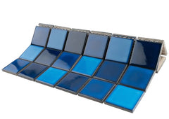 BT-PM22 2" x 2" Square Navy Blue Porcelain (Polish Finish) Floor & Wall Tile & Pool Tile Mosaic Tile 11-3/4 in. x 11-3/4 in. x 6mm (Thickness)