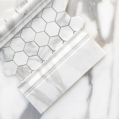 18x18 Calacatta Gold Italian Marble Tile Polished (Glossy)