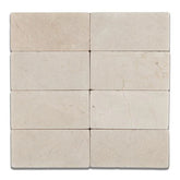 Tenedos Crema Marfil 3x6 Tumbled Subway Tile
