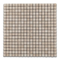 Tenedos Crema Marfil 5/8 x 5/8 Tumbled Mosaic Tile
