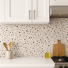 Abstract Talco 8x9 Matte Hexagon Porcelain Tile for Bathroom, Kitchen, Shower, Backsplash, Fireplace Accent, Indoor Outdoor Floor & Wall Use