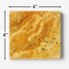 Rustic Multi-Color Natural Stone Wall & Floor Tile – 4 Inch Square Pieces, 9 Tiles per Set