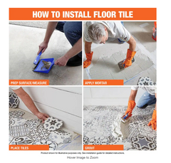 Encaustic Amantus 8 in. x 8 in. Matte Porcelain Patterned Look Floor and Wall Tile (5.16 sq. ft./Case)