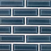 Bay Blue Beveled Subway 12 in. x 12 in. Ceramic Mesh-Mounted Mosaic Wall Tile by MSI (1 sq. ft./Each)