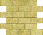 TGKG-01 Gold 2x4 Glass Mosaic Tile Sheet Subway Tile -Kitchen and Bath backsplash Wall Tile