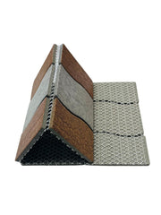 Wavy Almond with Tawny Brown Matte Porcelain Border Pool Wall and Floor Tile on 6x12 Mesh Mounted for Easy Installation for Bathroom, Backsplash, Kitchen