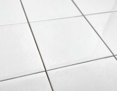 4x4 White Ceramic Tile-Box of 10 pcs