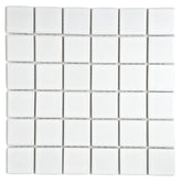 Tenedos Matte Finish Square 2x2 Porcelain Mosaic Wall Floor Tile on Mesh Mount for Kitchen Backsplashes, Bathroom Shower Floor, Spa, Pool (Box of 10 Sheets)