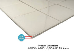 Biscuit Bone 4x4 Ceramic Gloss Wall Tile (10 Sqft) for Kitchen backsplash, bathroom Shower