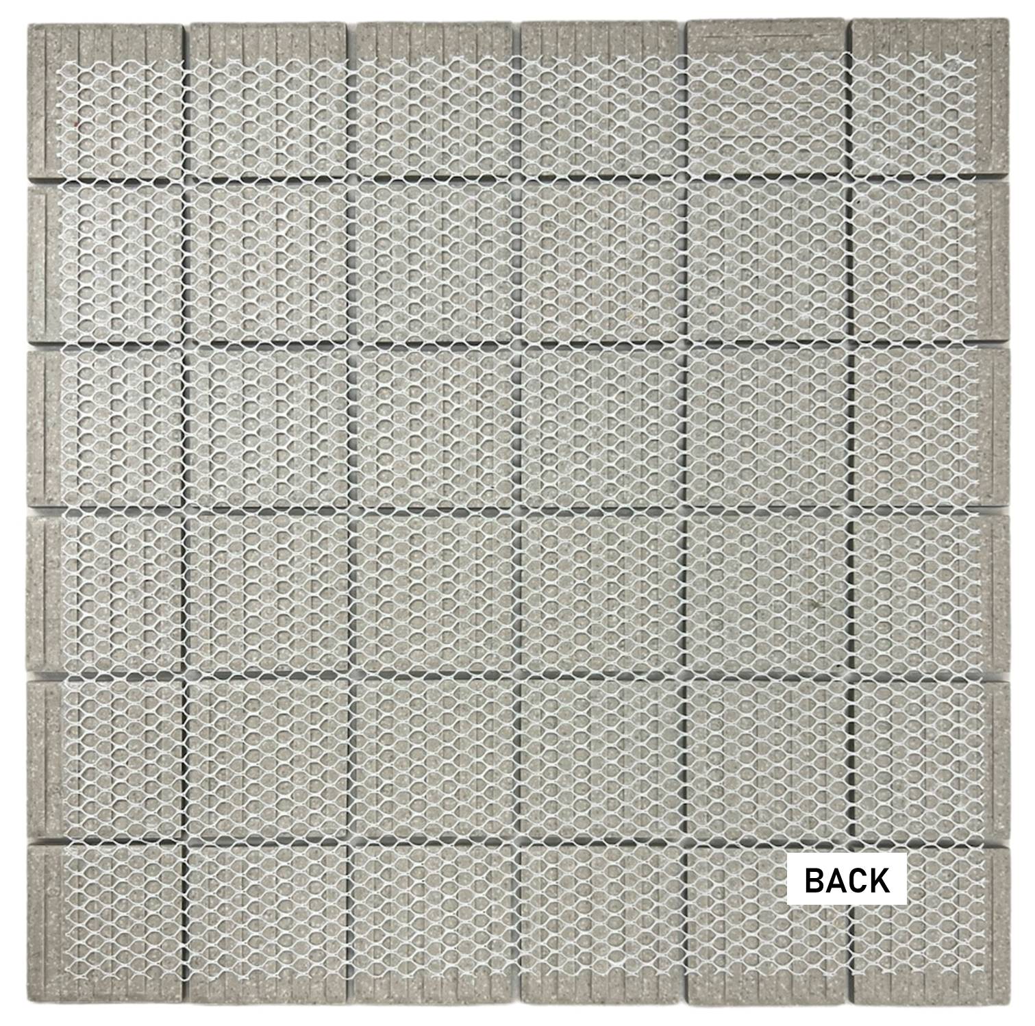Grey Speckled Unglazed Porcelain Mosaic Square 2x2 Inch Porcelain Floor Wall Tile Backsplash Designed in Italy (Box of 5 sq. ft.)