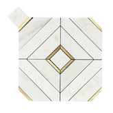 Tenedos Sapphire Gold 12 in. x 12 in. Honed Marble Floor and Wall Tile-1 piece
