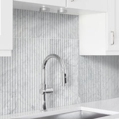 Arabescato Venato Milano Ribbo 12 in. x 24 in. Honed Fluted Marble Wall Tile by MSI (50 cases/200 sq. ft. / pallet)