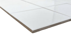 4x4 White Ceramic Tile-Box of 10 pcs