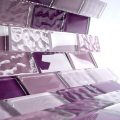 TRCEG-03 1x2 Brick Purple Glass Mosaic Tile Subway Tile Sheet-Kitchen and Bath backsplash Wall Tile