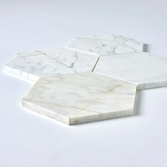 Calacatta Gold 6" Hexagon Marble Mosaic