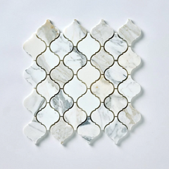 Calacatta Gold Arabesque Marble Mosaic Polished