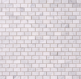 Carrara White Marble 1"x 2" Mosaic Tile honed 1 piece