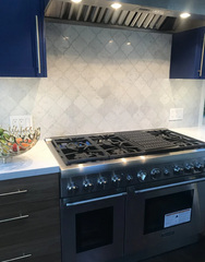 Carrara White Marble Lantern Arabesque Mosaic Polished HTC 1 piece