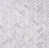 Carrara White Herringbone 1X3 Mosaic POLISHED HTC 1 piece