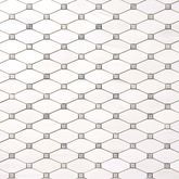 Bianco Dolomite Octave with Gray Dots Mosaic Honed HTC 1 piece