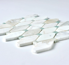 TENEDOS Calacatta Gold & Green Octave Marble Mosaic Polished 1 piece
