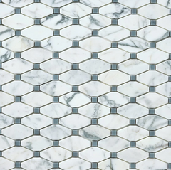 TENEDOS Calacatta Gold & Gray Octave Marble Mosaic POLISHED