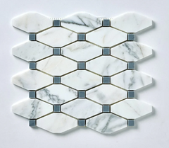 TENEDOS Calacatta Gold & Gray Octave Marble Mosaic POLISHED