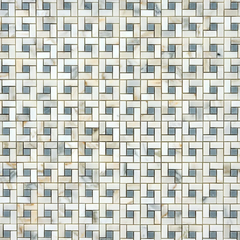 Calacatta Gold & Gray Pinwheel Marble Mosaic Honed