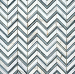 Calacatta Grigio Grand Chevron Marble Mosaic Polished- 1 piece