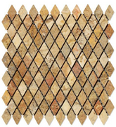 Scabos Travertine 1x2 Diamond Tumbled Mosaic Tile HTC