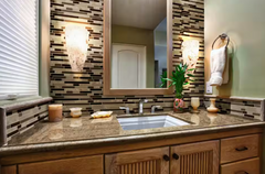 Amalfi Cafe Interlocking 12 in. x 12 in. Glossy Porcelain Glass Wall Tile HTC