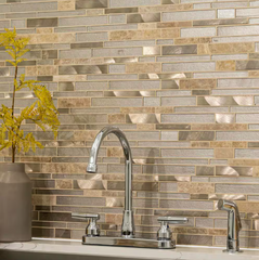 Champagne Bevel Toast 12 in. x 12 in. Textured Multi-Surface Mosaic Tile by MSI (1 sq. ft./Each)