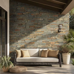 Natural Earth Ledger Panel 6 in. x 24 in. Splitface Slate Wall Tile by MSI (35 cases/210 sq. ft./pallet)