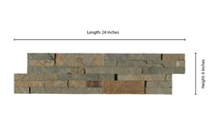 Natural Earth Ledger Panel 6 in. x 24 in. Splitface Slate Wall Tile by MSI (35 cases/210 sq. ft./pallet)