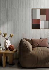 Flamenco Whales Gray Brick 2 in. x 18 in. Glossy Porcelain Floor and Wall Tile (8 sq. ft./Case)