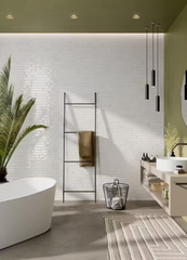 Flamenco Princess White Brick 2 in. x 18 in. Polished Porcelain Floor and Wall Tile (8 sq. ft./Case)