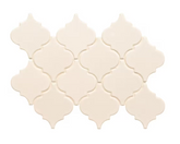 Antique White Arabesque 11 in. x 15 in. Glossy Ceramic Mesh-Mounted Mosaic Floor and Wall Tile by MSI (11.7 sq. ft. /case)