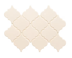 Antique White Arabesque 11 in. x 15 in. Glossy Ceramic Mesh-Mounted Mosaic Floor and Wall Tile by MSI (11.7 sq. ft. /case)