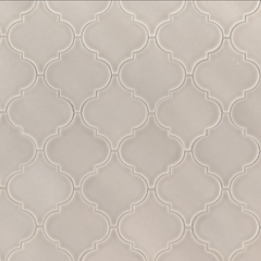 Portico Pearl Arabesque 11 in. x 15 in. Glossy Ceramic Mesh-Mounted Mosaic Tile by MSI (11.7 sq. ft. / Case) 721